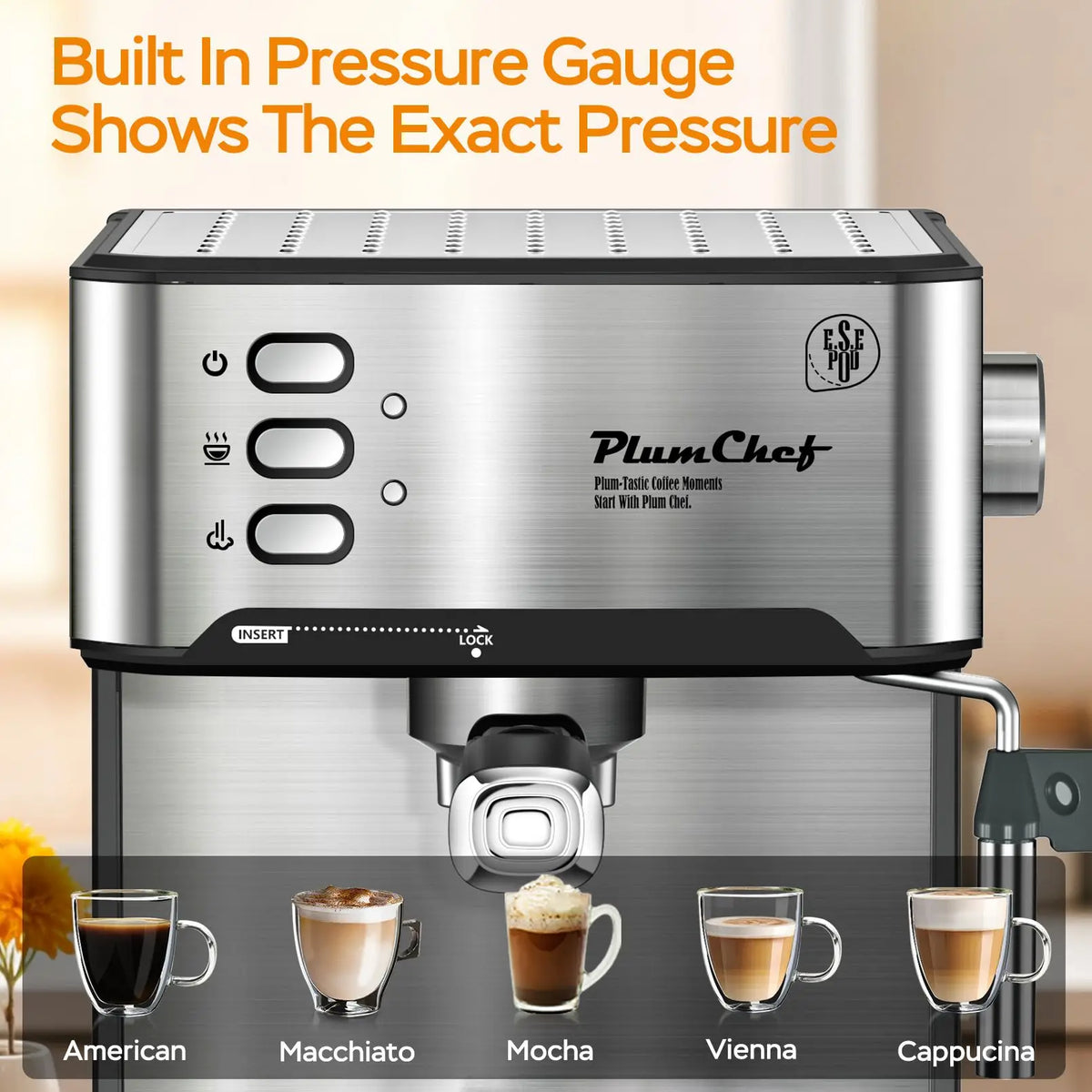 Espresso Machine Professional Compact Homehold Coffee — product view 3