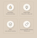 270ML USB Rechargeable Ultrasonic Humidifier with LED Light