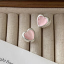 New 925 Sterling Silver Heart Hoop Earrings Women Minimalist Gift