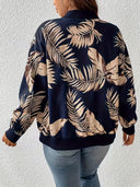 Plus Size Blue Fashion Jacket