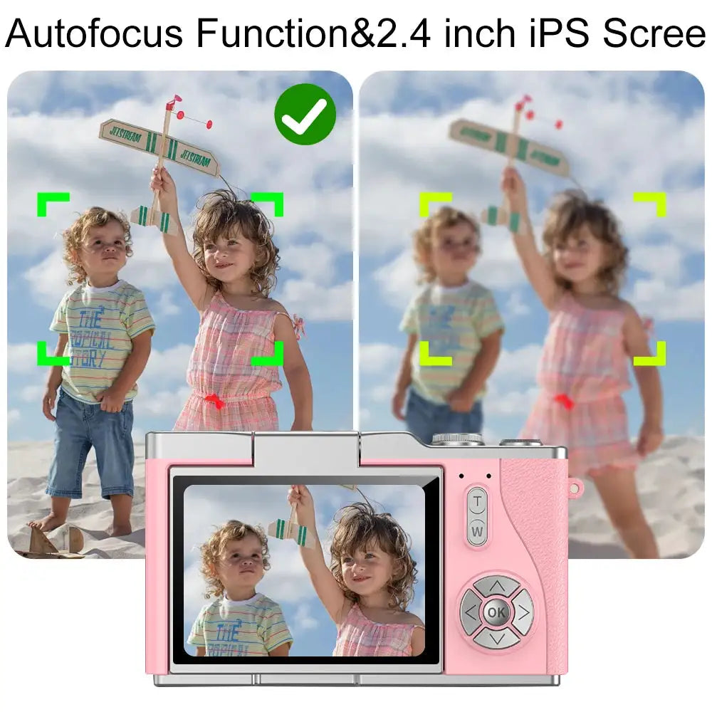 Digital Camera 8X Digital Zoom Vintage Video Recorder 180° Flip Screen Compact Digital Photography Camera for Children Toys
