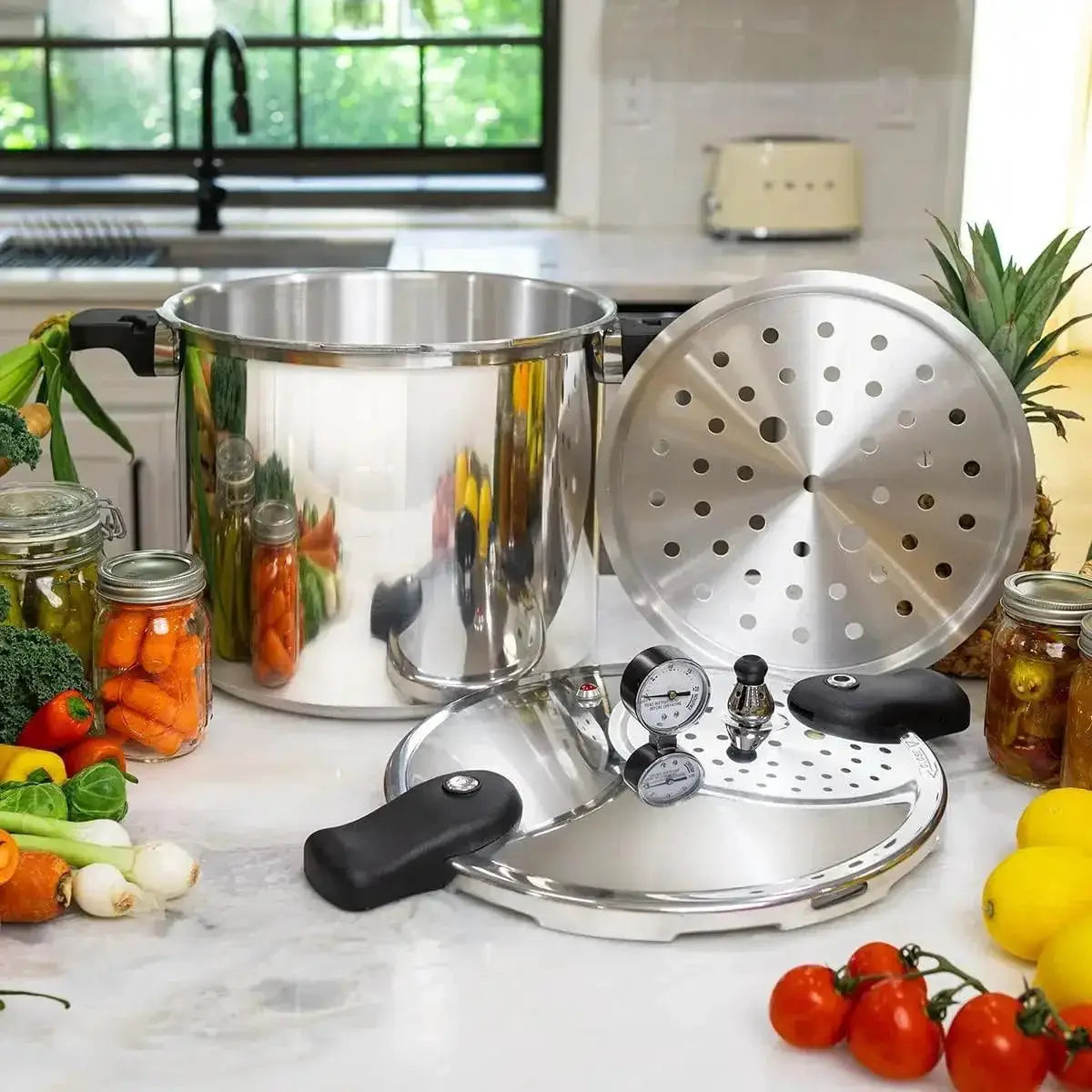 22 Quart Pressure Canner With Built In Gauge Safe Canning