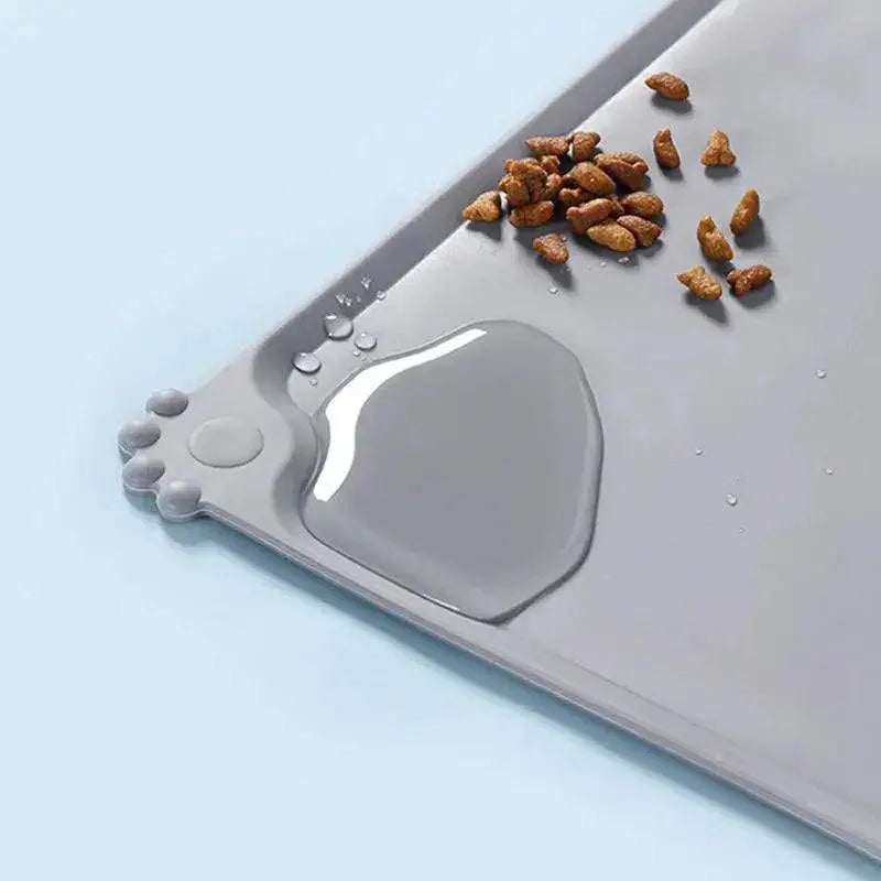 Pet Cat Bowl Mat Silicone Nonstick Waterproof Feeding Pad