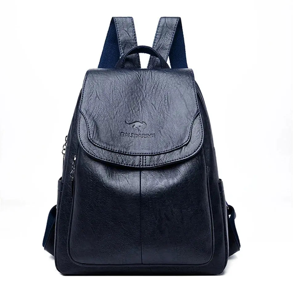 Leather Backpack for Women Travel Ready — product view 12