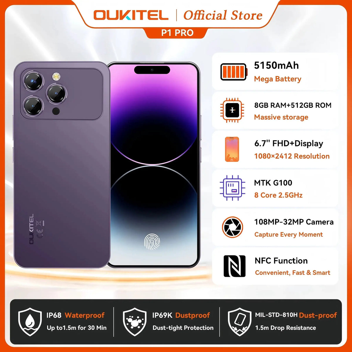 Oukitel Pro AMOLED Phone — product view 7