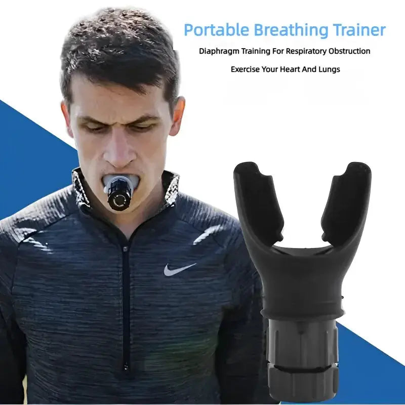 Portable Breathing Trainer For Lungs Adjustable Resistance