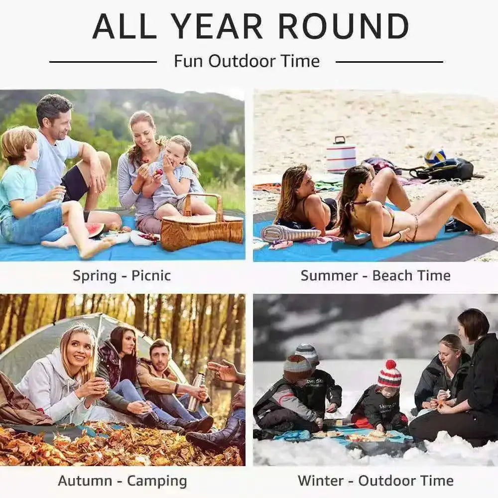 Oversized Waterproof Beach Blanket Portable Lightweight Mat