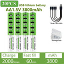 AA AAA Rechargeable Batteries - 3000Mah Capacity