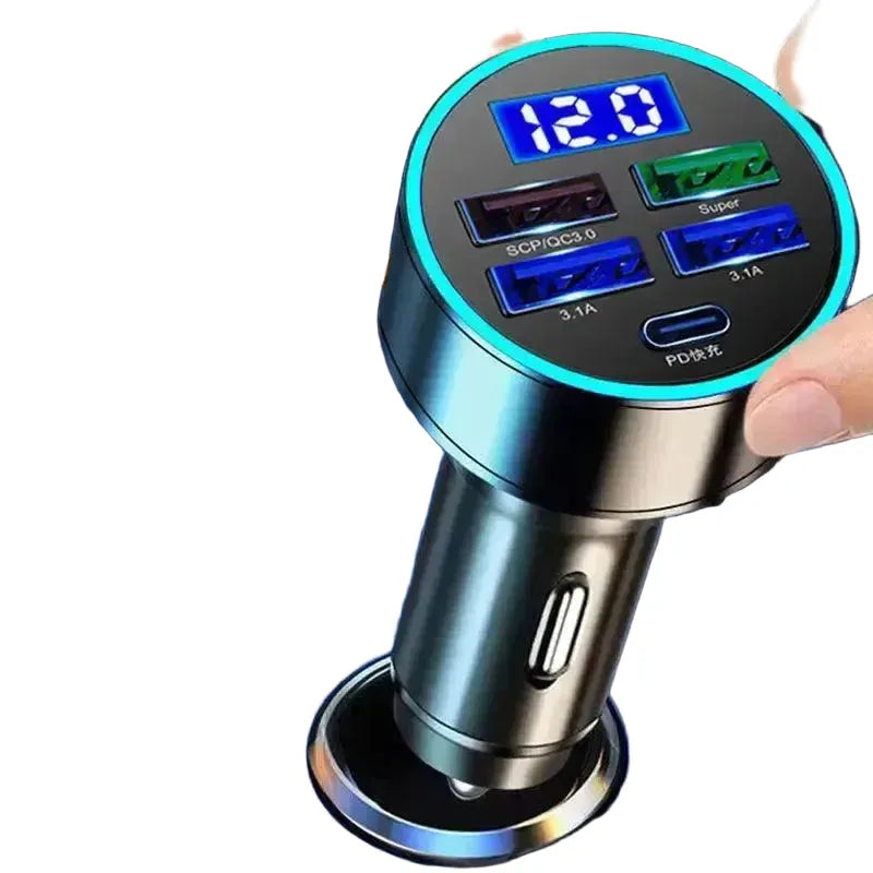 Fast Car Charger for Drivers on Road — 4USB QC3.0 3x2.4A