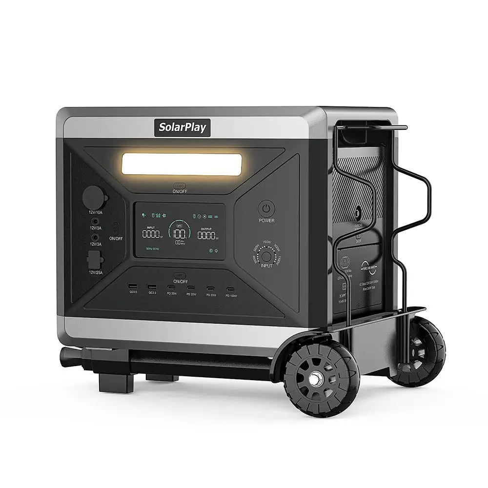SOLARPLAY Hand Trolley For Power Station Foldable Portable Battery Storage Trolley For Home Outdoor Camping Support Up to 50 lbs