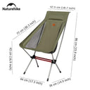 Camping Moon Chair High Back Ultralight Portable for Outdoors