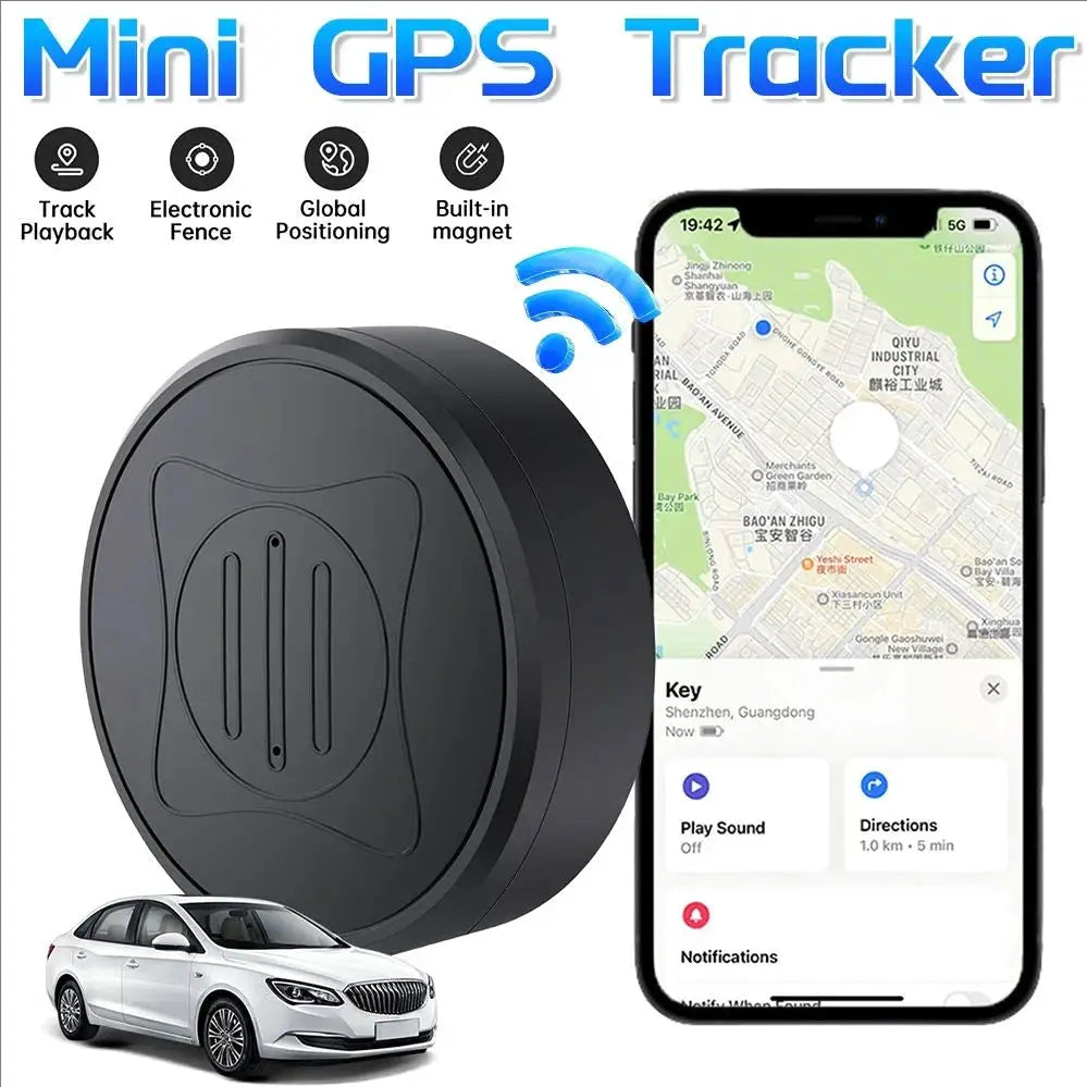Motorcycle Car GPS Tracker GF07 Mini Tracking Locator Magnetic Vehicle Tracker Locator for Pets, Children, Elderly GPS Positioning APP