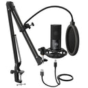 USB Computer Microphone Kit With Adjustable Arm Bracket