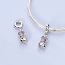 Charm Silver Plated Zircon Beads