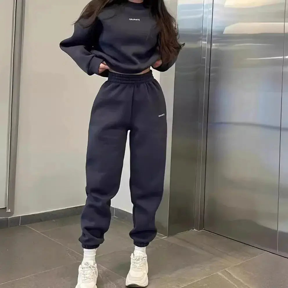Women Hoodies and Pants Set Two Piece Sweatshirt Tracksuit