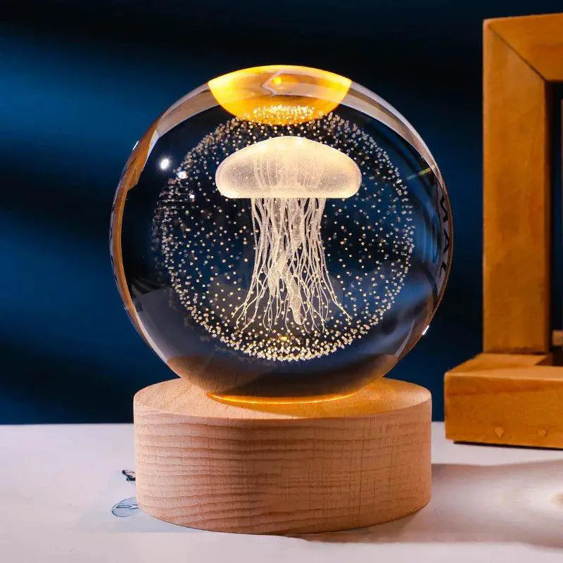 Valentines Day Galaxy Crystal Ball Led Night Light Gift