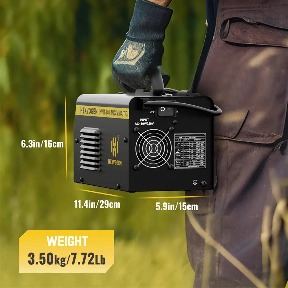 HZXVOGEN HVM140 Gasless MIG Welder — product view 3