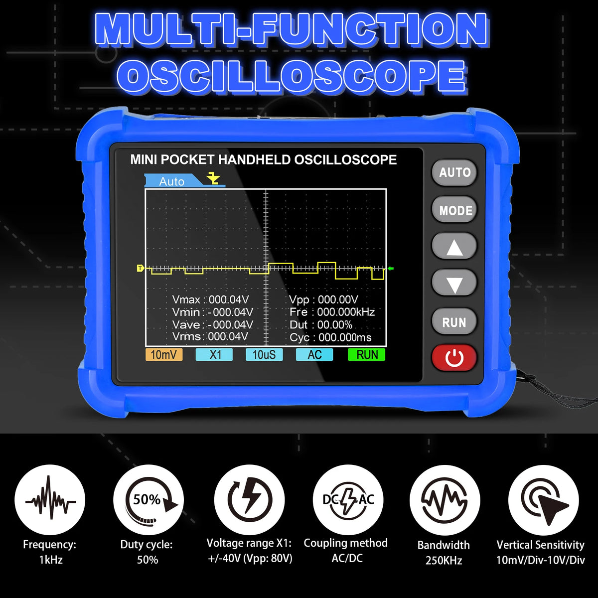 Holdpeak Hp Digital Oscilloscope Khz