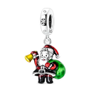 Merry Christmas Charm Bead Sterling