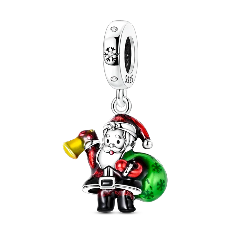 Merry Christmas Charm Bead Sterling