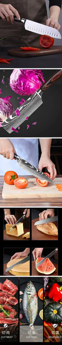 Sharp Santoku Knife Set for Home Cooks