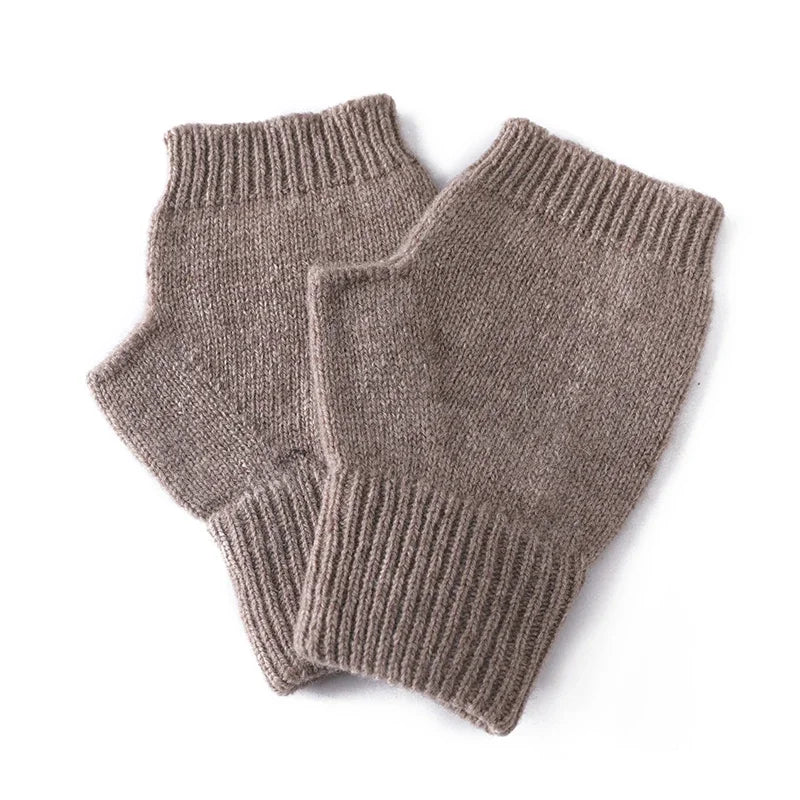 Ribbed Knitted Fingerless Gloves