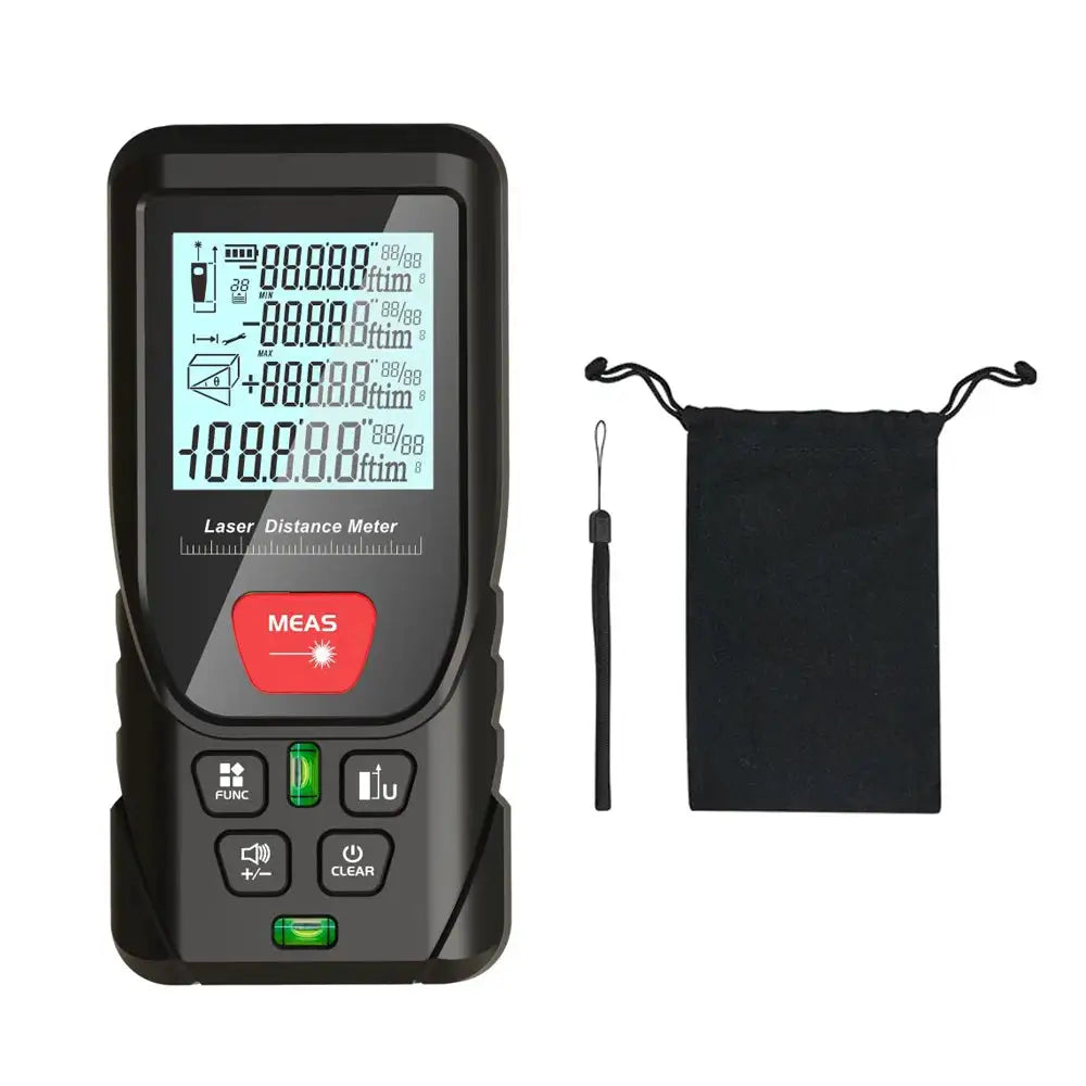 Laser Meter Green Laser Beam Digital Tape 50m 100m 120m Laser Distance Meter 2 Bubbles Leveling High Accuracy Laser Rangefinder