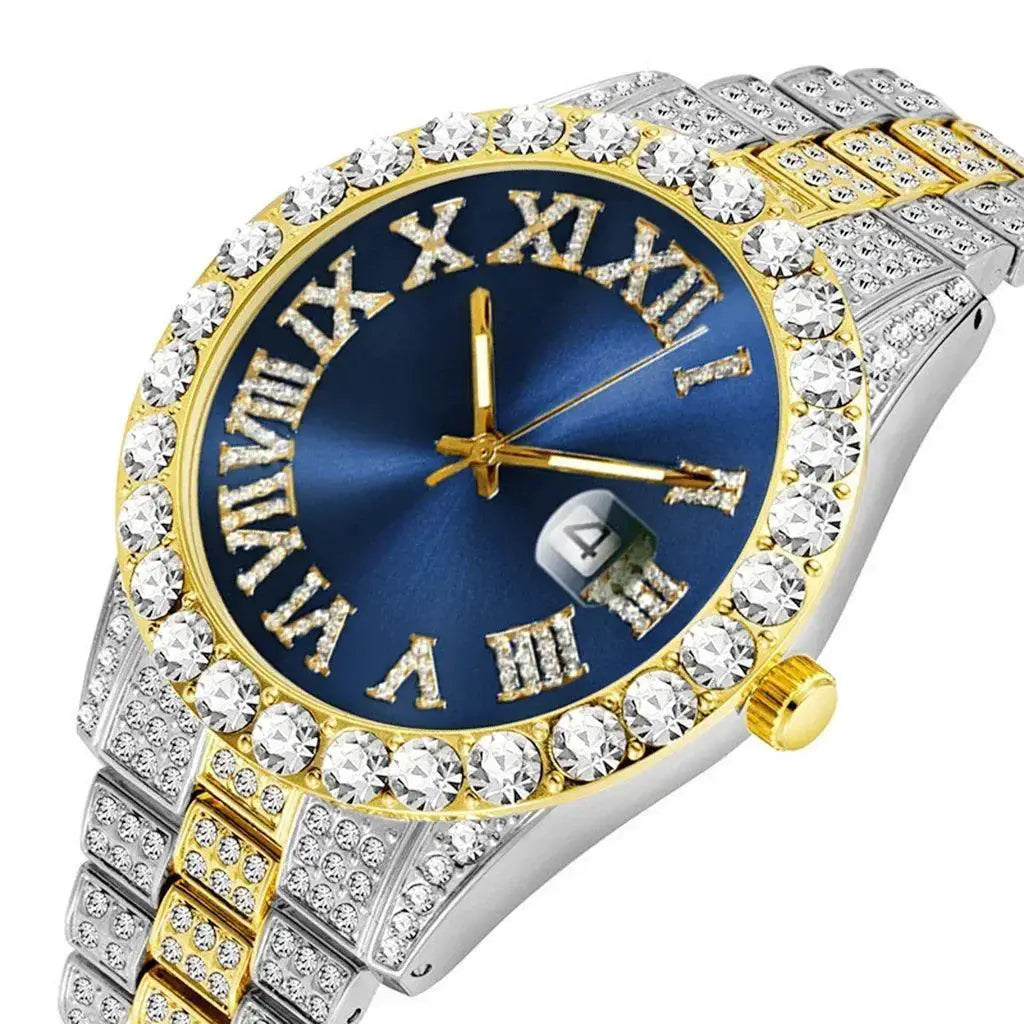 Luxury Diamond Hip Hop Watch For Men Quartz Bling Classic