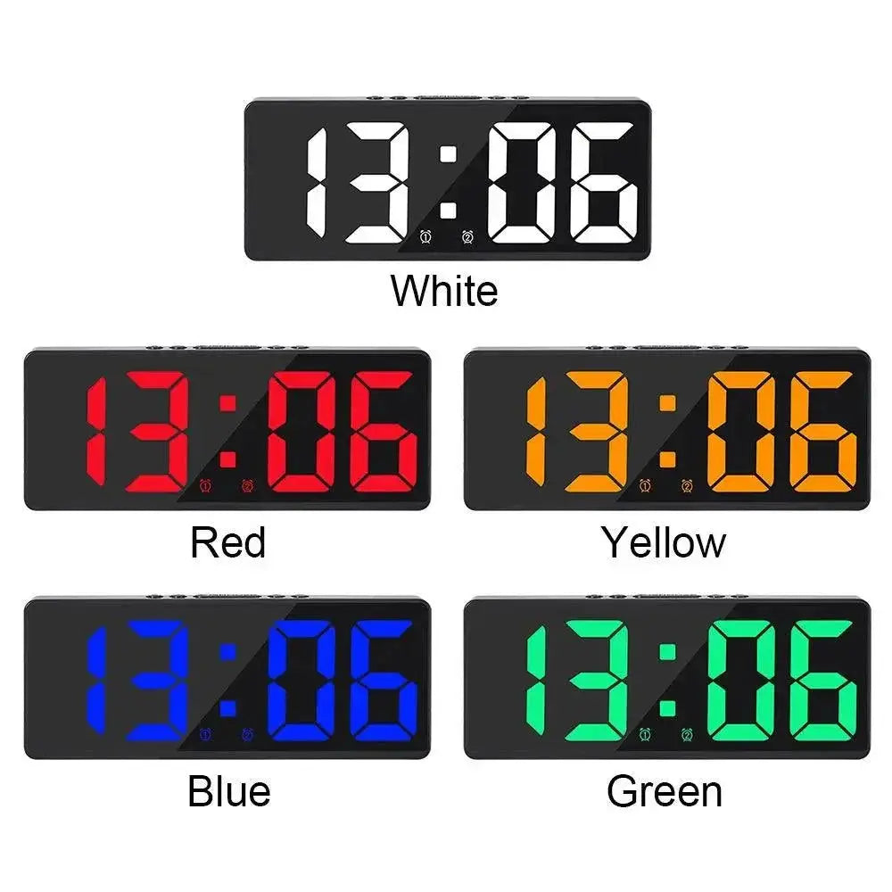 Number Clock Nightlight Temperature Calendar Alarm Clock LED