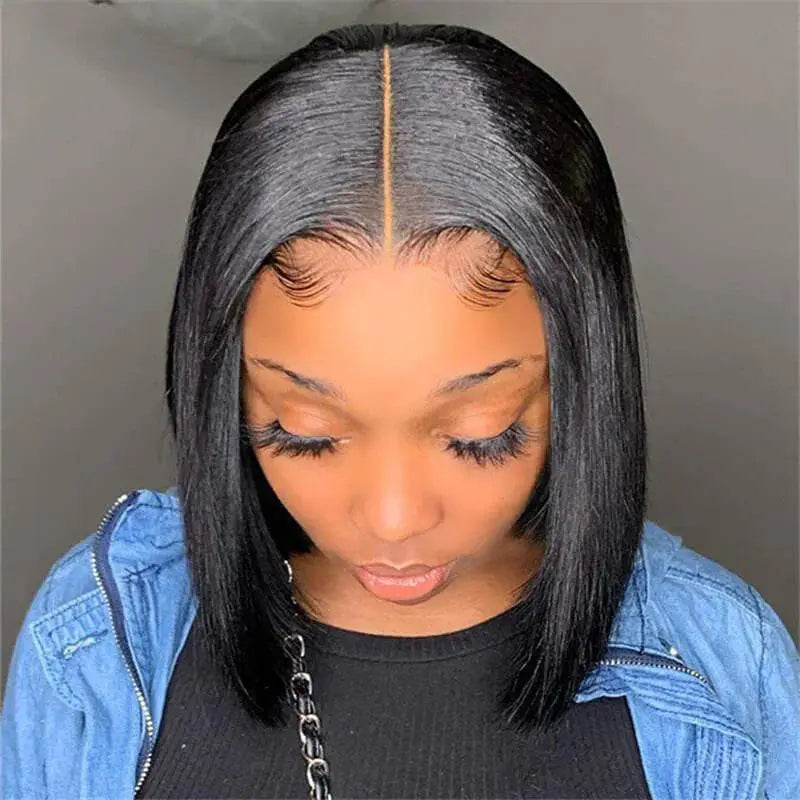 Glueless 13x4 Bone Straight Bob Wig HD Lace Front Human Hair