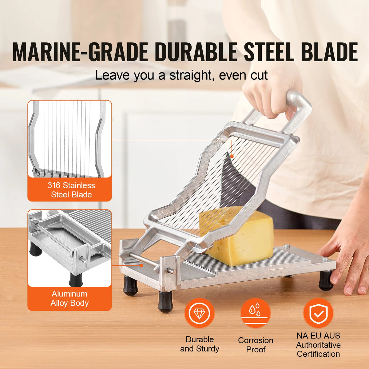 SucceBuy Cheese Cutter with Wire " & " Aluminum Alloy — product view 4