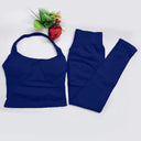Yoga Set Seamless Backless Halter Top Leggings