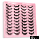 GROINNEYA Vegan 3D Mink Strip Lashes for Natural Looks