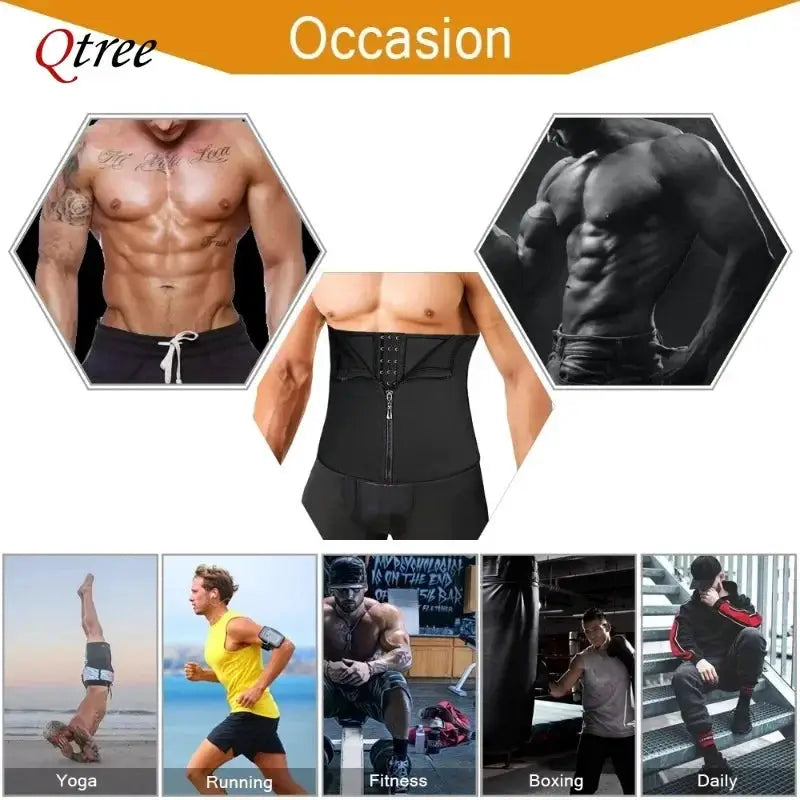 Qtree Men Hot Neoprene Slimming Trimmer Belt Weight Loss