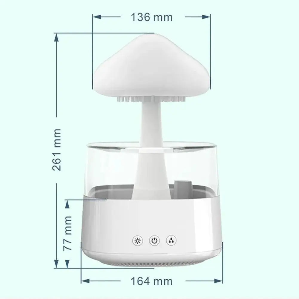 Mushroom Rain Cloud Humidifier for Serenity and Comfort