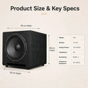 15 Inch Active Subwoofer 150-300W 6 Ohm Bass Speakers 40 Magnet Driver Audio 86dB Sound System For Home Theater Karaoke Dance DJ