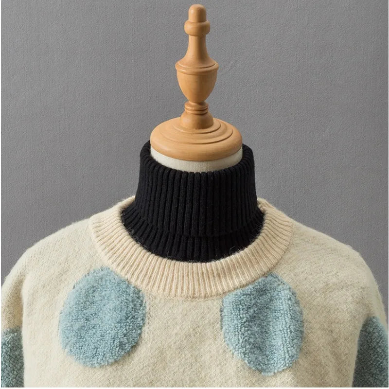 Wool Blend Highneck Collar Warmer
