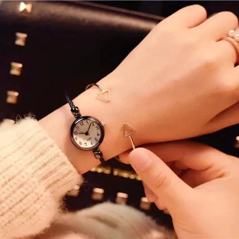 Retro Gold Bangle Watch For Women Vintage Style Gift