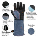 Long-Cuff Leather Welding Work Gloves