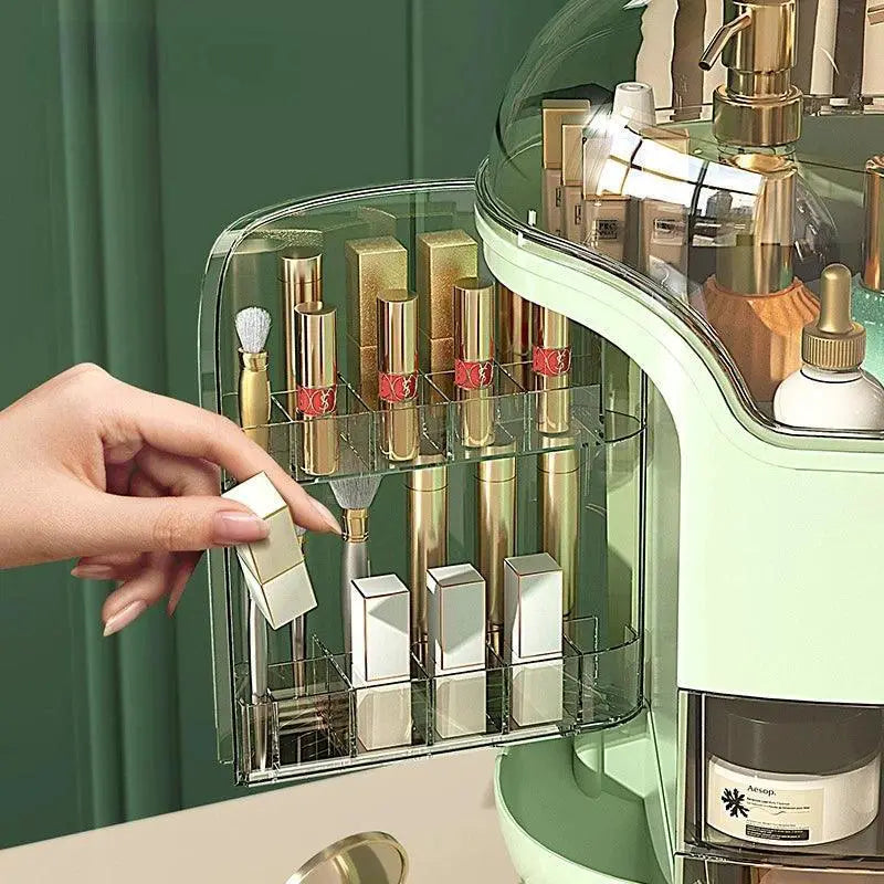 Clear Makeup and Jewelry Organizer Box for Bathroom Storage