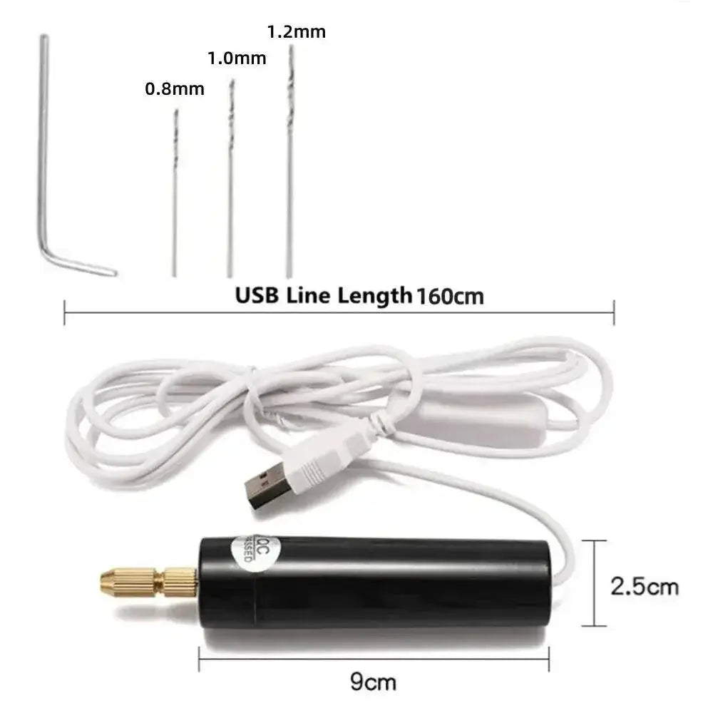 Compact USB Powered Mini Drill For Jewelry And Crafts