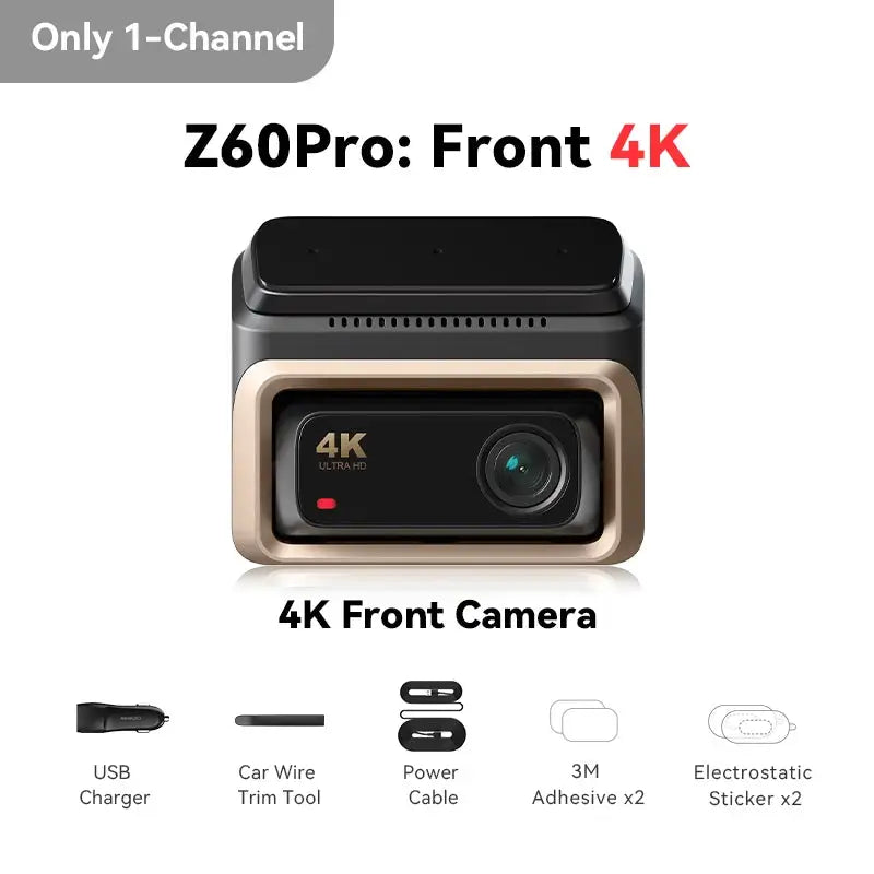 DDPAI Cam - Night Vision GPS Adas - 3-Channel 4G Hw United States 256G SD Card product image