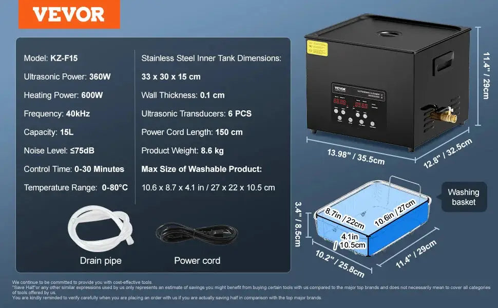 SucceBuy Ultrasonic Cleaner Lave-Dishes Portable Washing Machine — product view 12