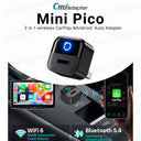 Ottocast 2 in 1 Mini Pico Wireless CarPlay and Android Auto Adapter Smart Button Hook