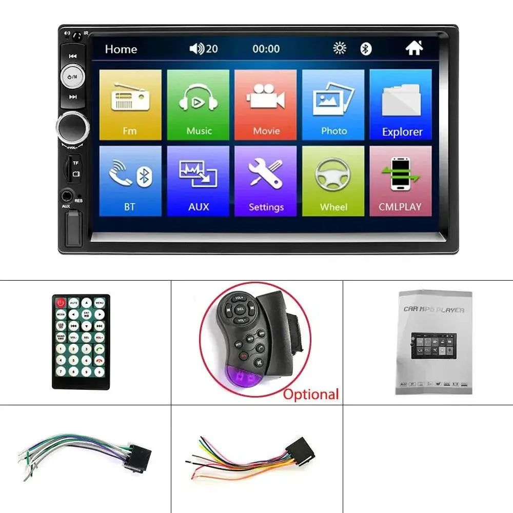 Podofo Car Radio HD Touch Screen Multimedia Player