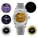 Watchdives WD1954 Men Watches Tiger Eye Stone Dial VH31 Sweep Quartz Watch Ar Sapphire Lumes BGW9 100M Waterproof Luxury Relojes