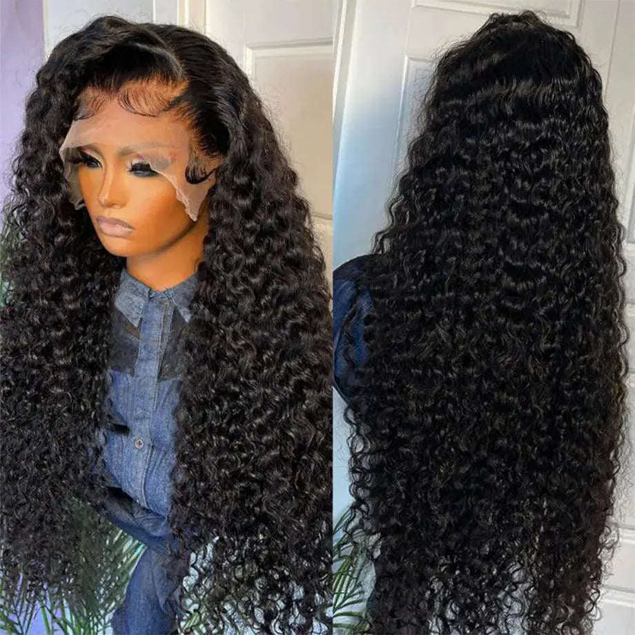 30 Inch Kinky Curly Lace Front Wig 100 Percent Human Hair