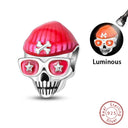 Sterling Silver Halloween Luminous Skull