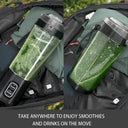 Portable USB Rechargeable Juicer 700ml 6 Blade Fruit Mixer Shakes On The Go