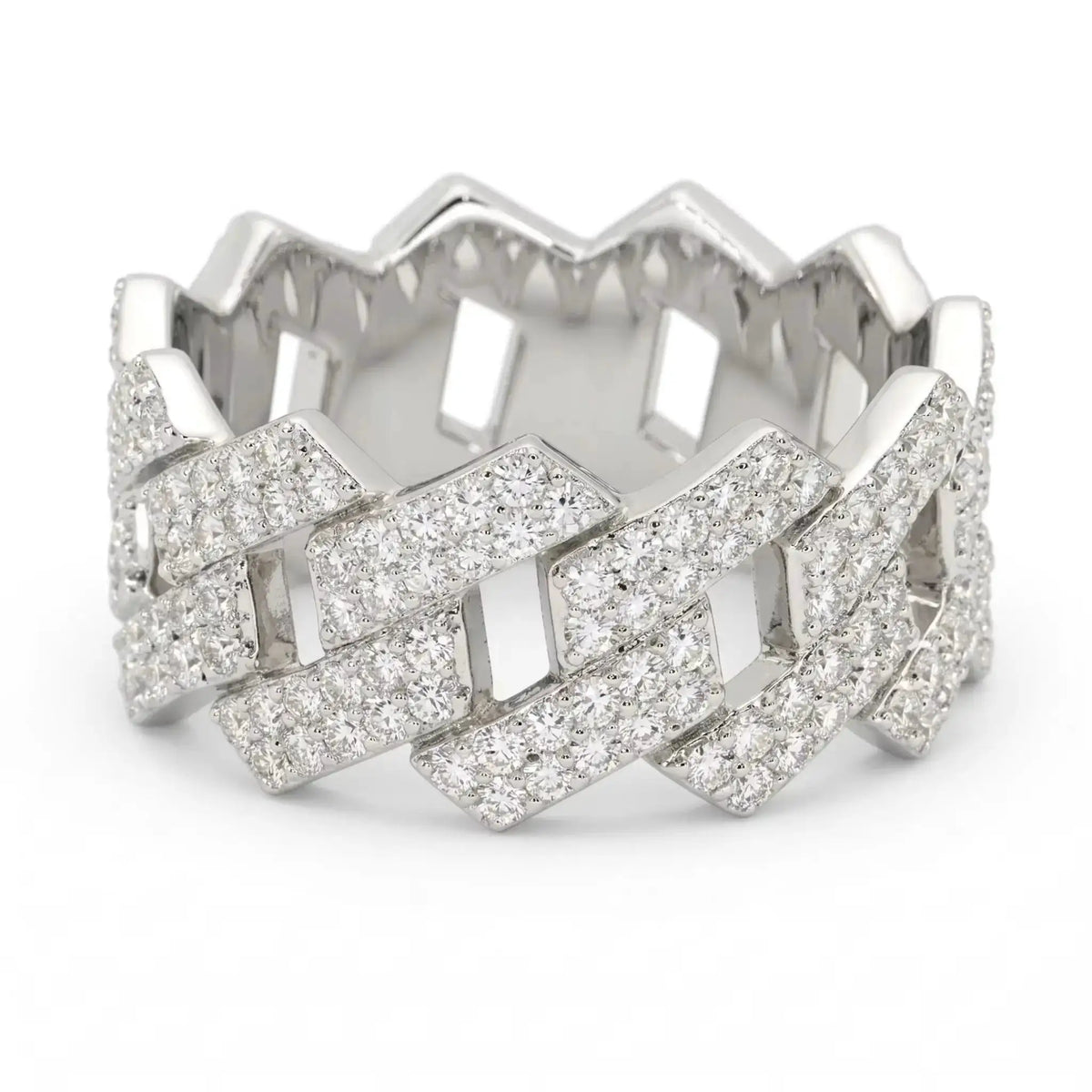 Cuban Link Iced Out Zircon Ring — product image 7